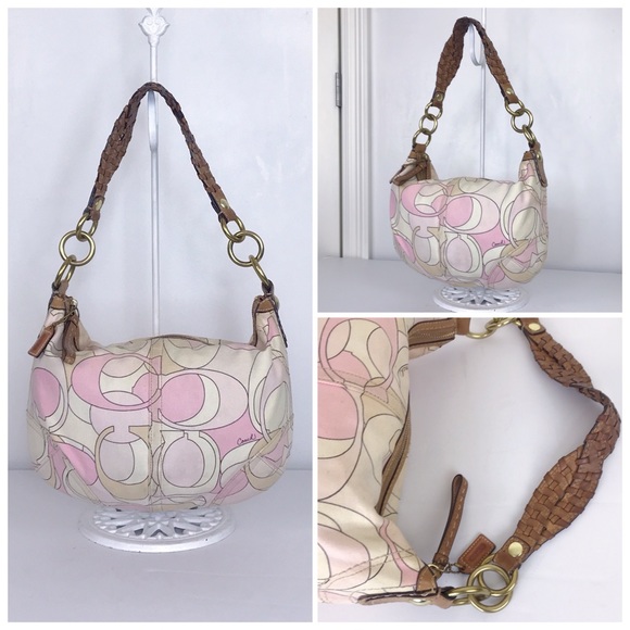 Coach Handbags - Coach Distressed Signature Soho Optic Hobo Bag